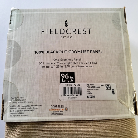 Fieldcrest Linen Blackout Grommet Panel - Picture 4 of 5